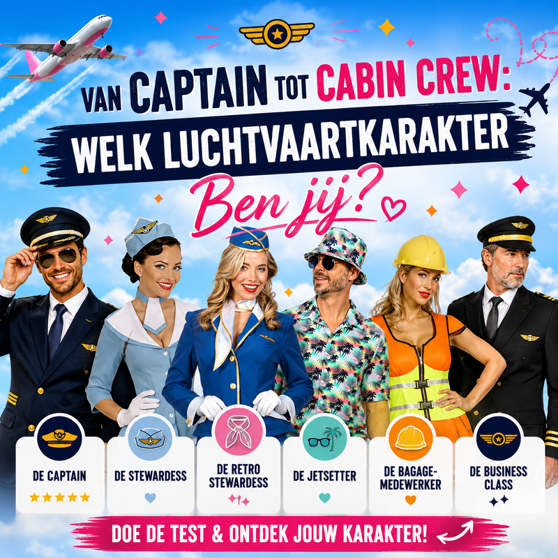 Van captain tot cabin crew: welk luchtvaartkarakter ben jij?