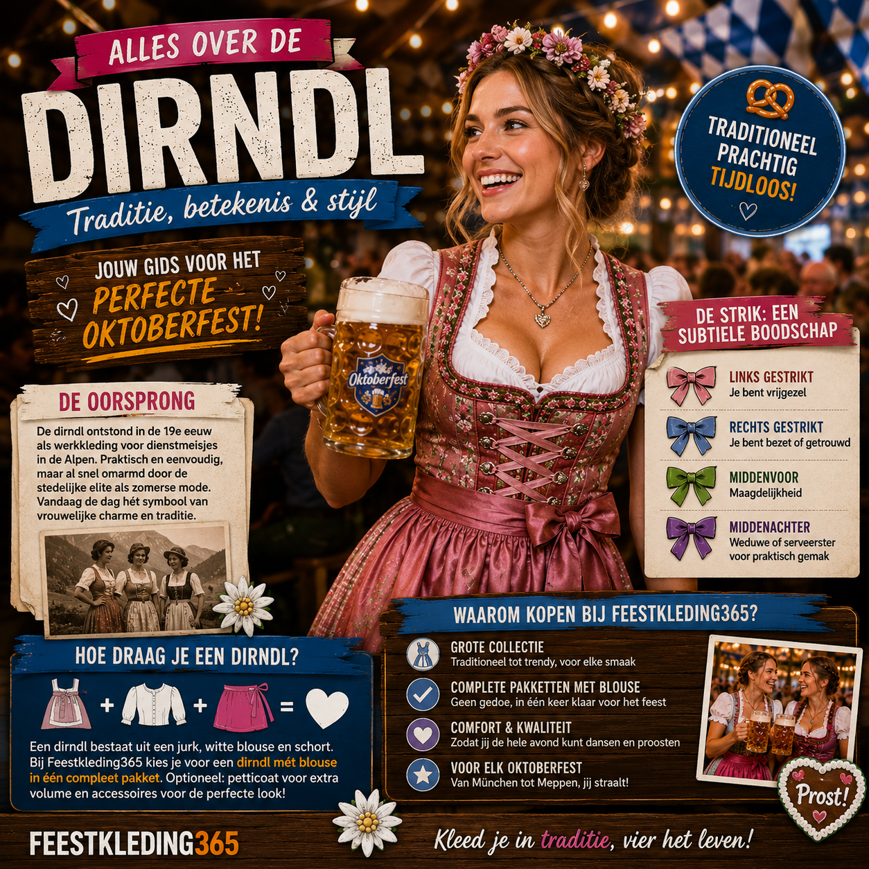 Alles over de Dirndl - traditie, betekenis en waarom je hem bij Feestkleding365 koopt