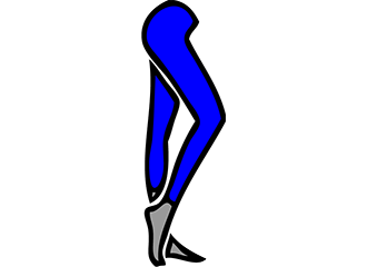 Blaue Leggings