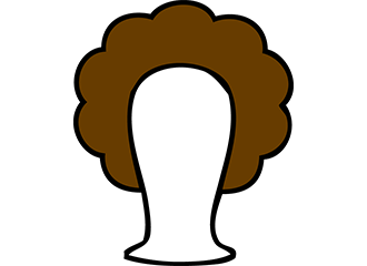 Braune Locken Perücken