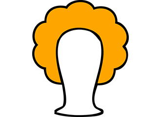 Orange Locken Perücken