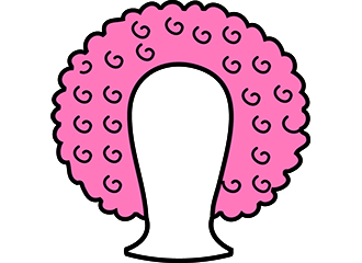 Pinke Afroperücken