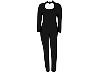Schwarze Catsuits