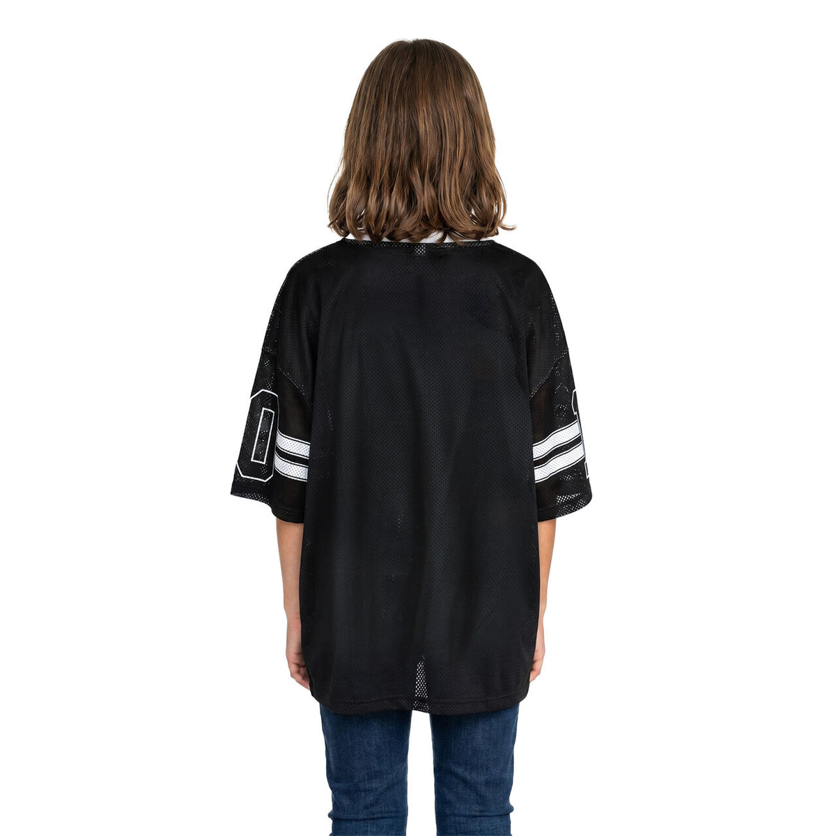 Op deze afbeelding zie je een Kostuums, van het merk Wilbers. Sky Star IJshockeyshirt Zwart (Oversized) Kind