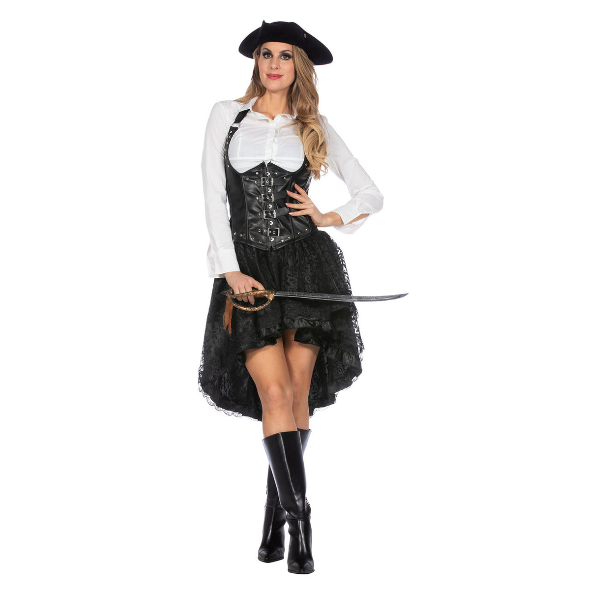Op deze afbeelding zie je een Kostuums, van het merk Wilbers. Hoog-Laag Rok Met Attitude Vrouw