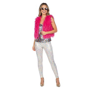 Op deze afbeelding zie je een Kostuums, van het merk Wilbers. Boho Fur Look Gilet Roze