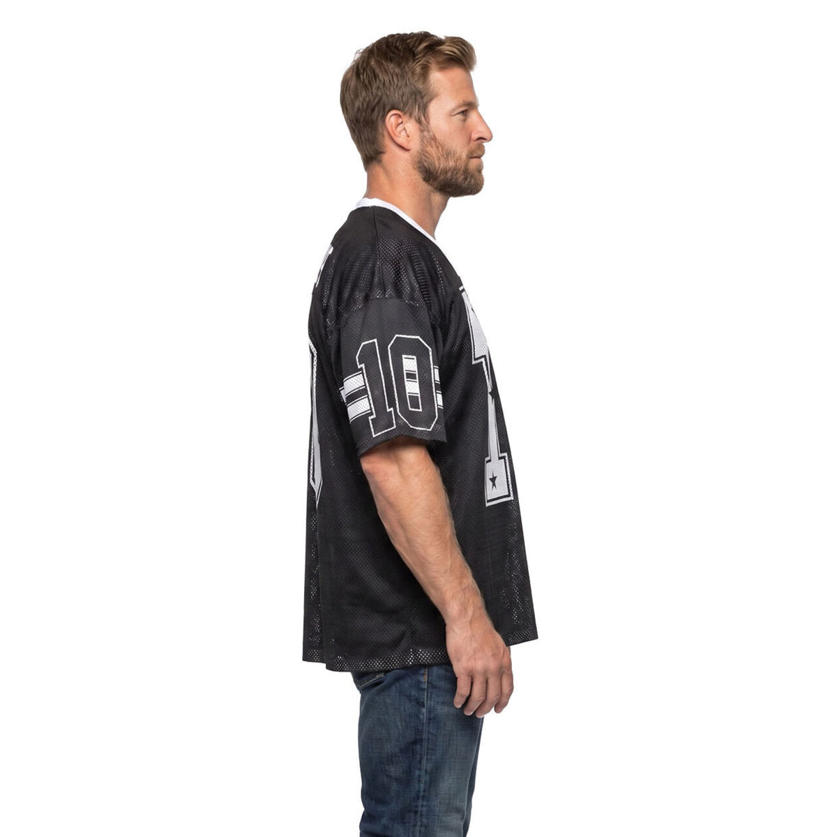 Op deze afbeelding zie je een Kostuums, van het merk Wilbers. Retro Stars IJshockeyshirt Zwart (Oversized)