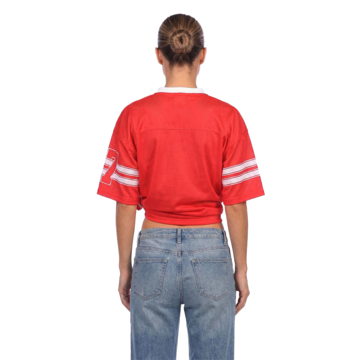 Op deze afbeelding zie je een Kostuums, van het merk Wilbers. Retro Stars IJshockeyshirt Rood (Oversized)