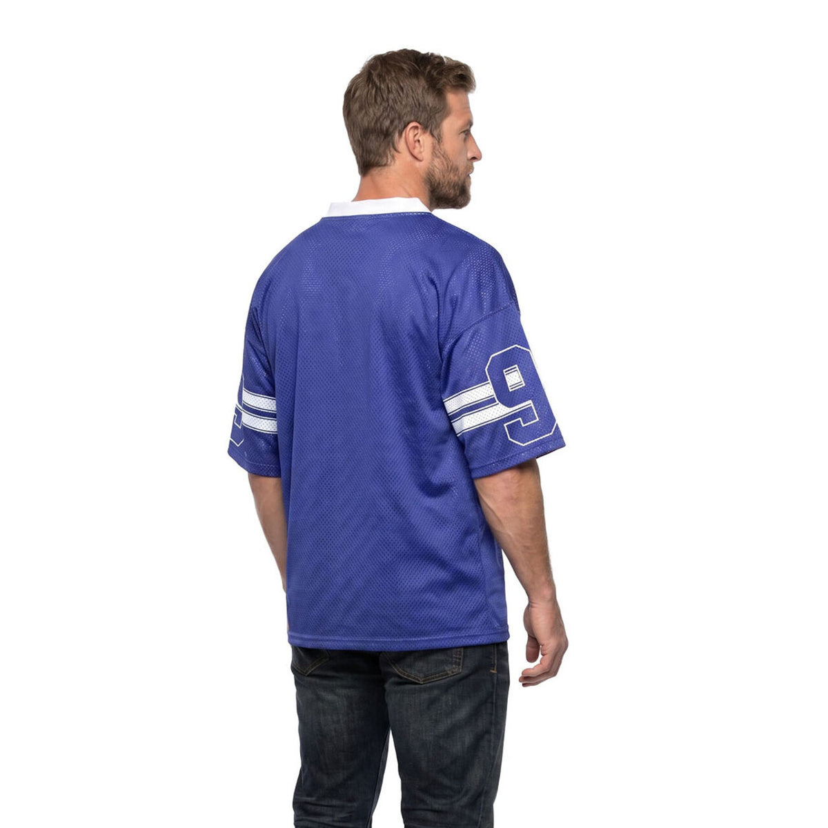 Op deze afbeelding zie je een Kostuums, van het merk Wilbers. Retro Stars IJshockeyshirt Blauw (Oversized)