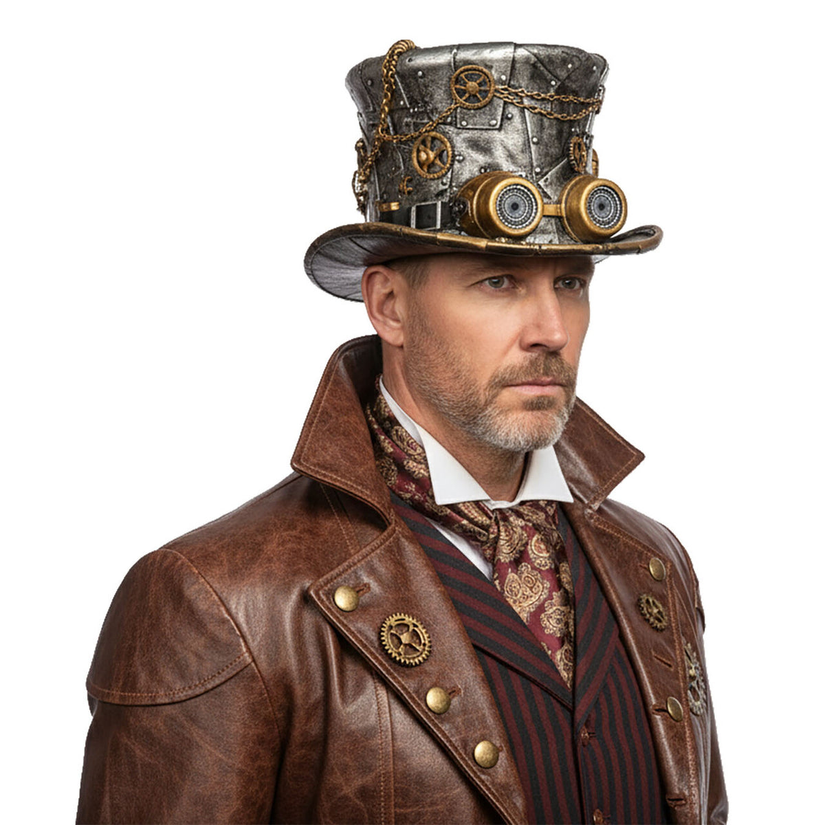 Op deze afbeelding zie je een Accessoires, van het merk Wilbers. Steampunk Hoed Rubber