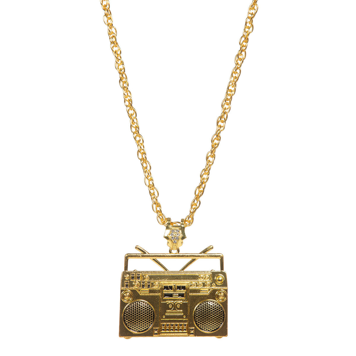 Op deze afbeelding zie je een Accessoires, van het merk Wilbers. Gouden Beats Radio Ketting