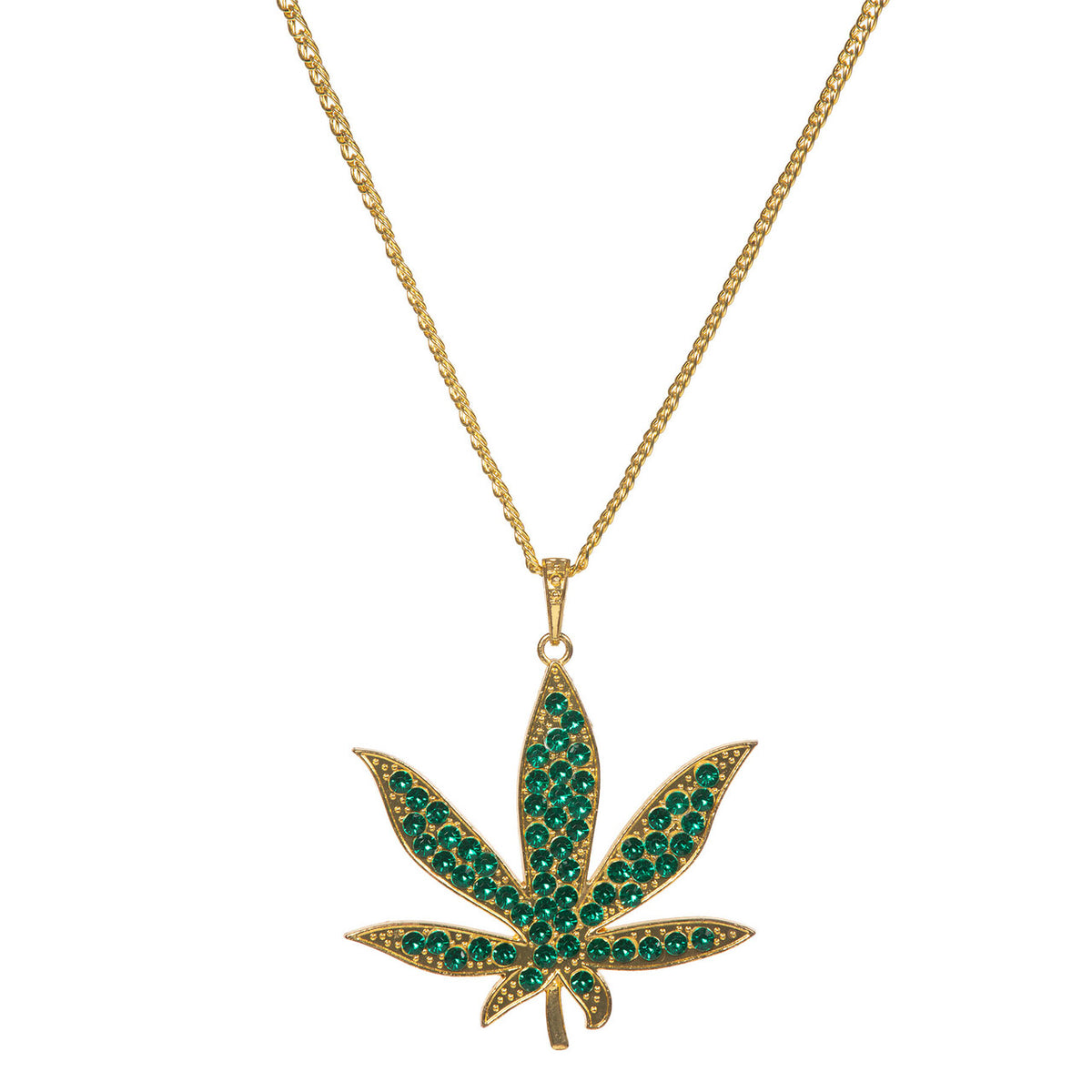 Op deze afbeelding zie je een Accessoires, van het merk Wilbers. Green Attitude Ketting Wietblad