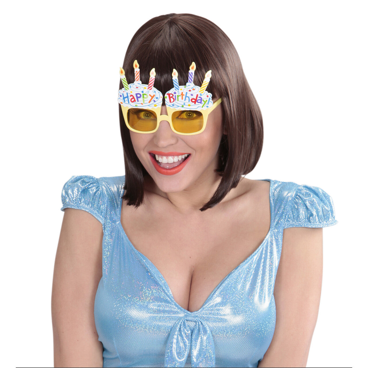 Op deze afbeelding zie je een Accessoires, van het merk Widmann. Bril Happy Birthday Taart Met Kaarsjes
