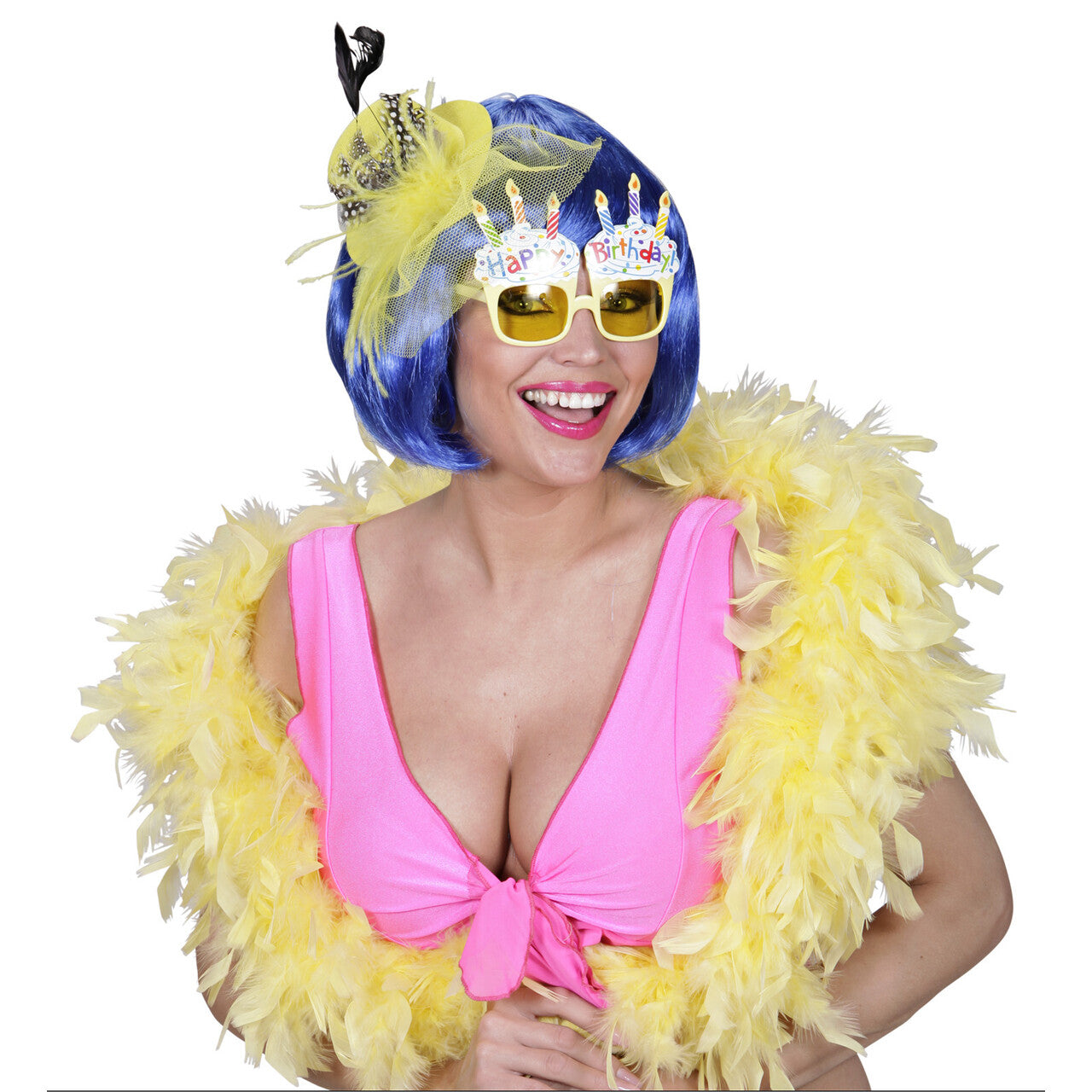 Op deze afbeelding zie je een Accessoires, van het merk Widmann. Bril Happy Birthday Taart Met Kaarsjes