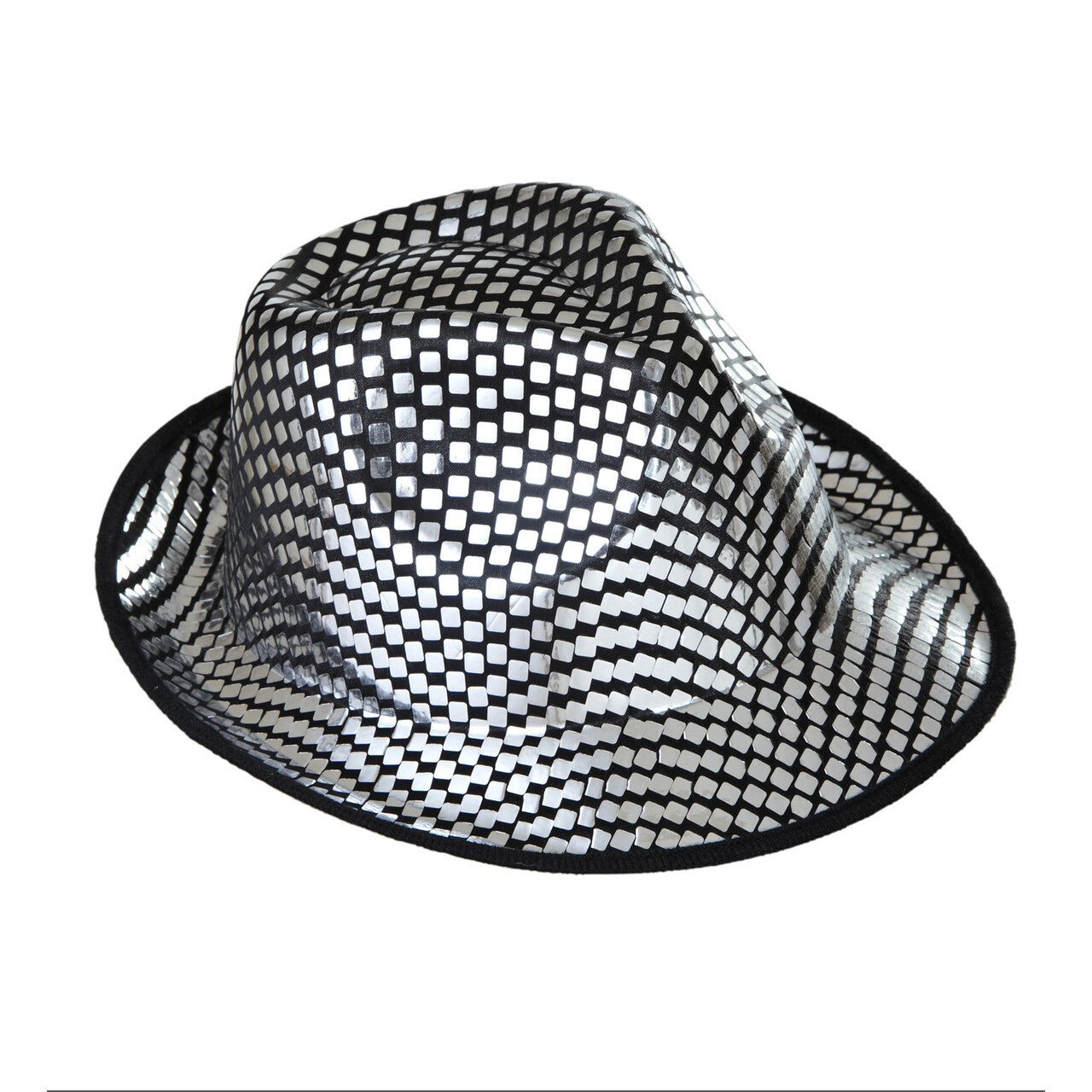 Op deze afbeelding zie je een Accessoires, van het merk Widmann. Fedora Deukhoed Pailletten Zilver