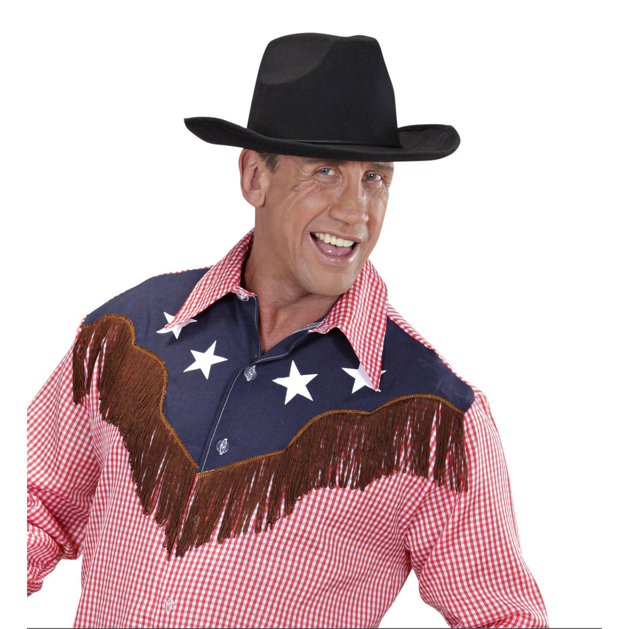 Op deze afbeelding zie je een Accessoires, van het merk Widmann. Cowboyhoed Zwart