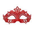 Masque Vénitien Avec Pierres Scintillantes Rouge