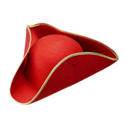 Op deze afbeelding zie je een Accessoires, van het merk Widmann. Traditionele Steek Hoed Vilt Rood