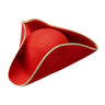 Chapeau Tricorne En Feutre Rouge