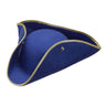 Chapeau Tricorne Traditionnel Feutre Bleu