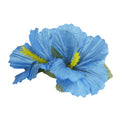 Clip à Cheveux Avec Fleurs Dhibiscus Bleu Clair