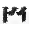 Long Boa En Plumes Noir 180 Cm