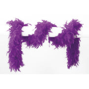 Op deze afbeelding zie je een Accessoires, van het merk Wilbers. Lange Boa Met Veren Paars 180 Centimeter