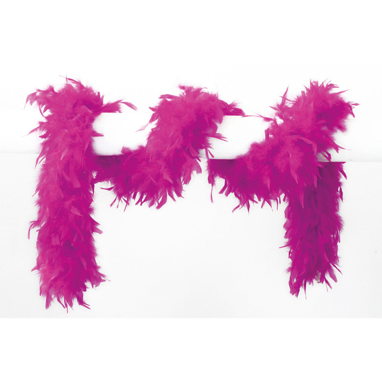 Op deze afbeelding zie je een Accessoires, van het merk Wilbers. Lange Boa Met Veren Donker Roze 180 Centimeter