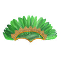 Coiffe Samba À Sequins Et Plumes Vertes