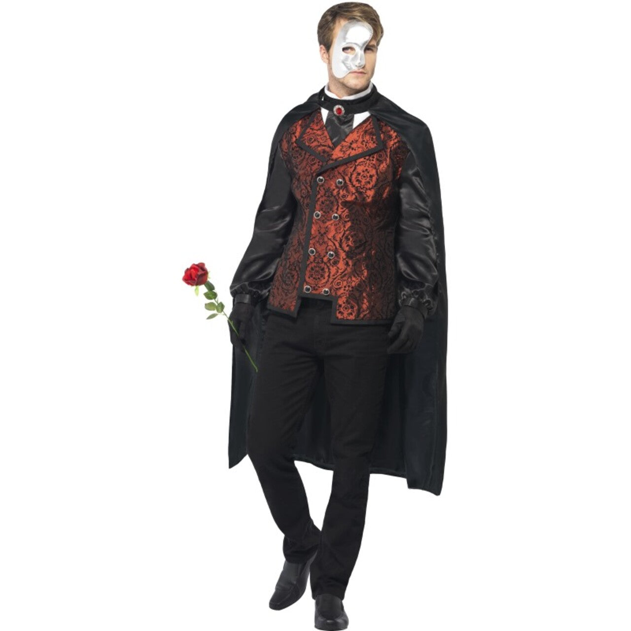 Op deze afbeelding zie je een Kostuums, van het merk Smiffy's. Opera Masquerade Man Kostuum