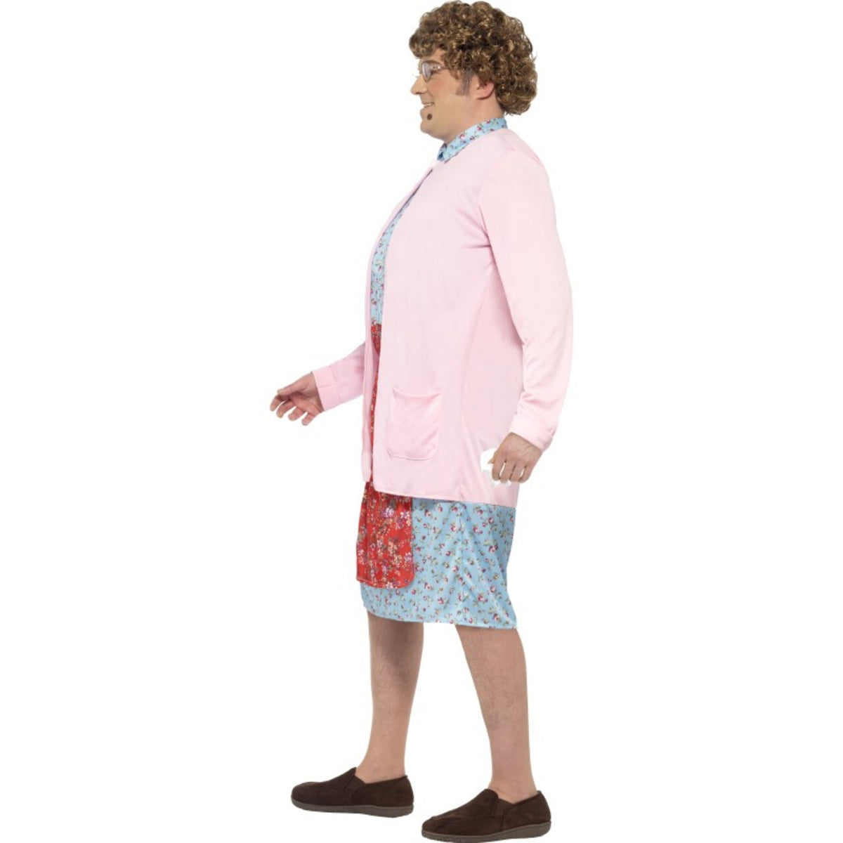 Op deze afbeelding zie je een Kostuums, van het merk Smiffy's. Mrs Brown Keurige Huisvrouw Man Kostuum