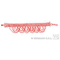 Collier Ras-Du-Cou Rouge Avec Perles