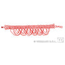 Collier Ras-Du-Cou Rouge Avec Perles