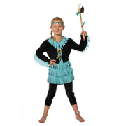 Op deze afbeelding zie je een Kostuums, van het merk Wilbers. Indianenmeisje Wishbone Klukluuk Kostuum