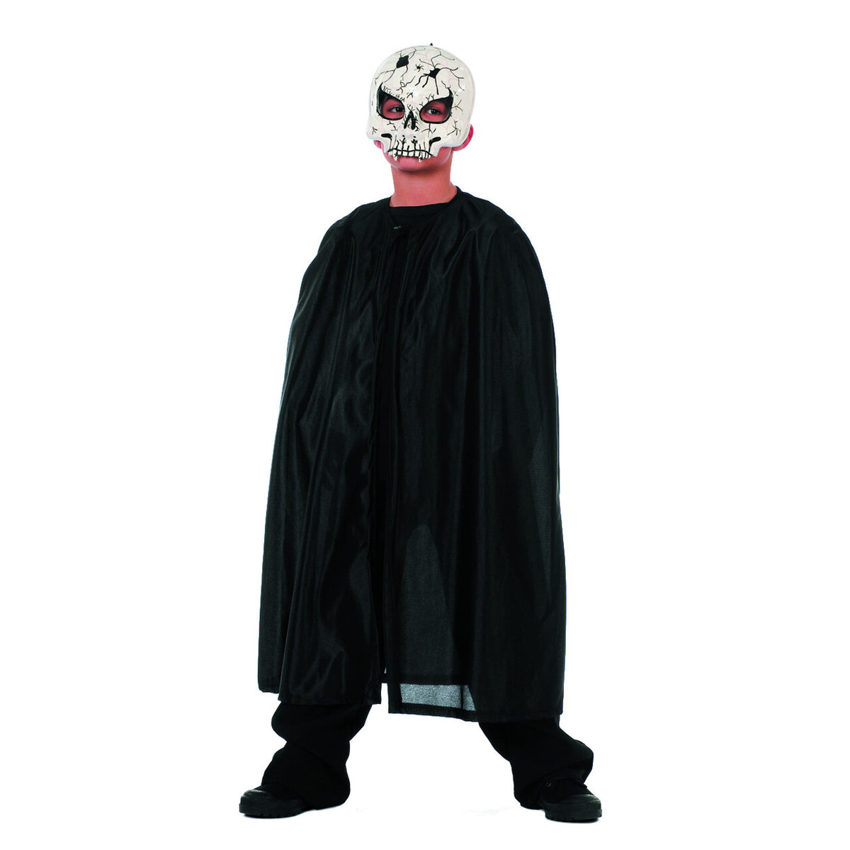 Op deze afbeelding zie je een Kostuums, van het merk Wilbers. Mooie Zwarte Cape Frankenstein Jongen Kostuum