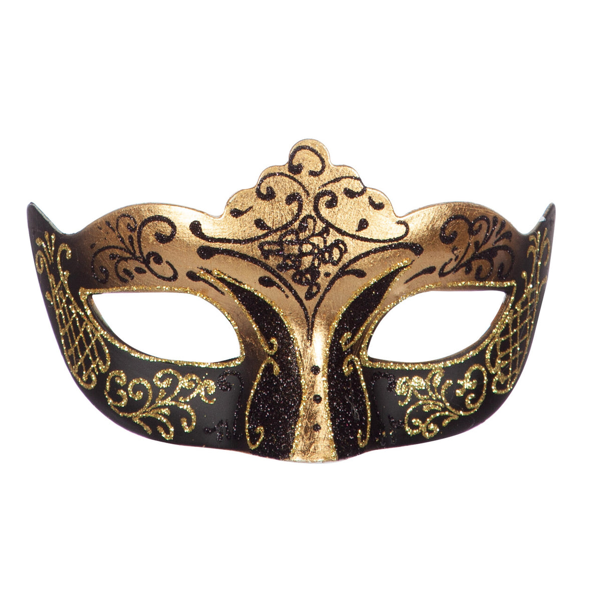 Op deze afbeelding zie je een Accessoires, van het merk Wilbers. Masker Venetië Noir Glitter
