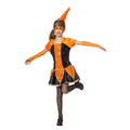 Oranje Pierrot Luxus Joker Kostüm für Mädchen