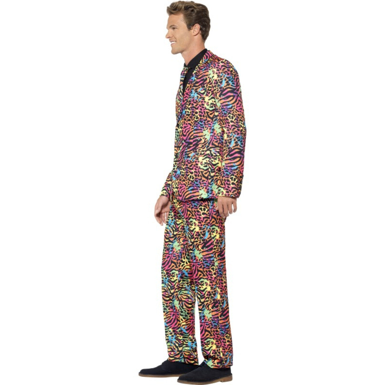 Op deze afbeelding zie je een Kostuums, van het merk Smiffy's. Neon Chique Herenkostuum Man Kostuum