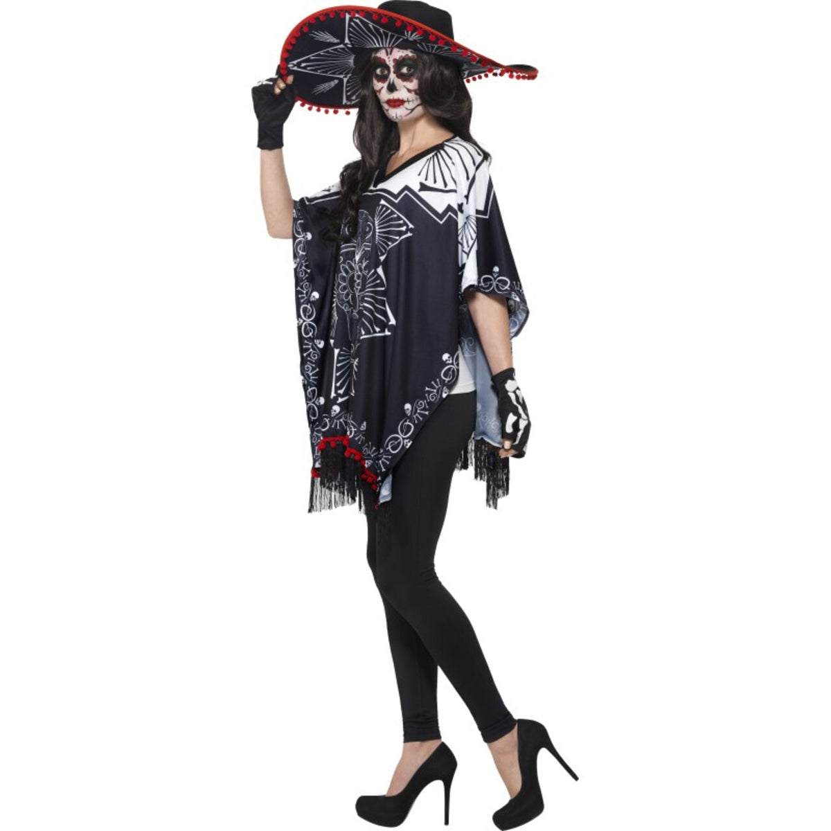 Op deze afbeelding zie je een Kostuums, van het merk Smiffy's. Day Of The Dead Bandido Kostuum