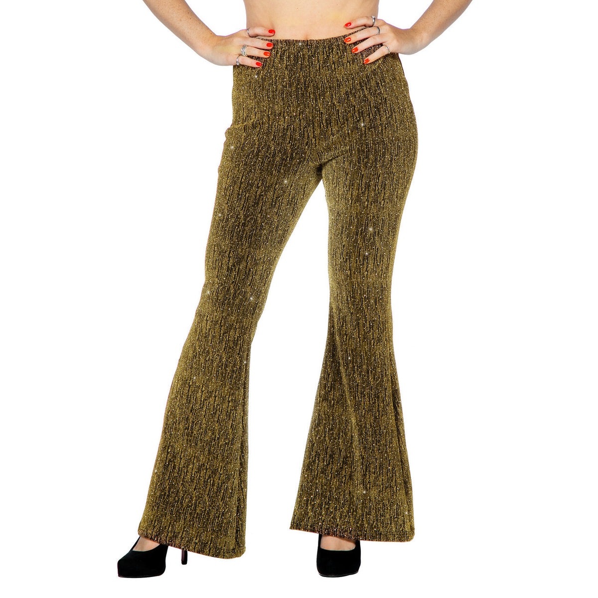 Op deze afbeelding zie je een Kostuums, van het merk Wilbers. Goud Geval Flared Broek Vrouw