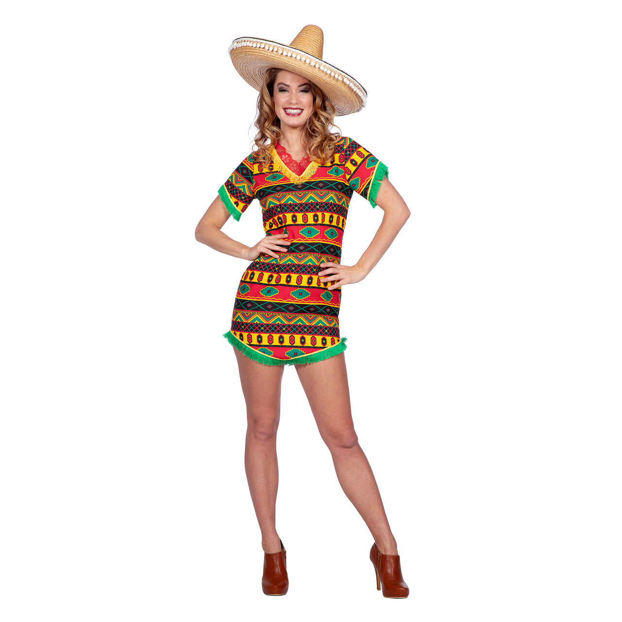 Op deze afbeelding zie je een Kostuums, van het merk Wilbers. Mexicaanse Bandita Senora Ranchera Vrouw Kostuum