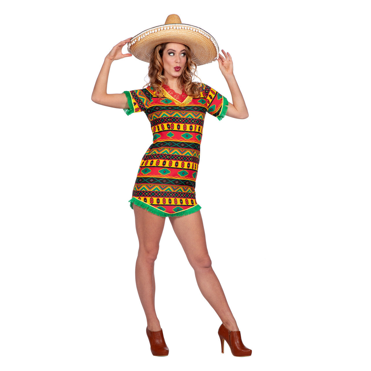 Op deze afbeelding zie je een Kostuums, van het merk Wilbers. Mexicaanse Bandita Senora Ranchera Vrouw Kostuum