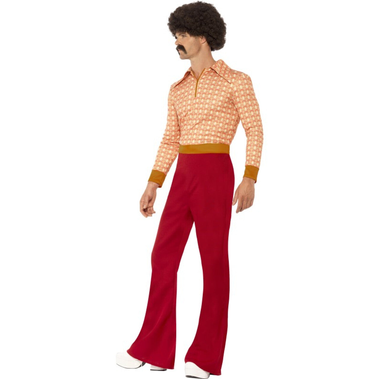 Op deze afbeelding zie je een Kostuums, van het merk Smiffy's. 70s Tiptop Heer Man Kostuum
