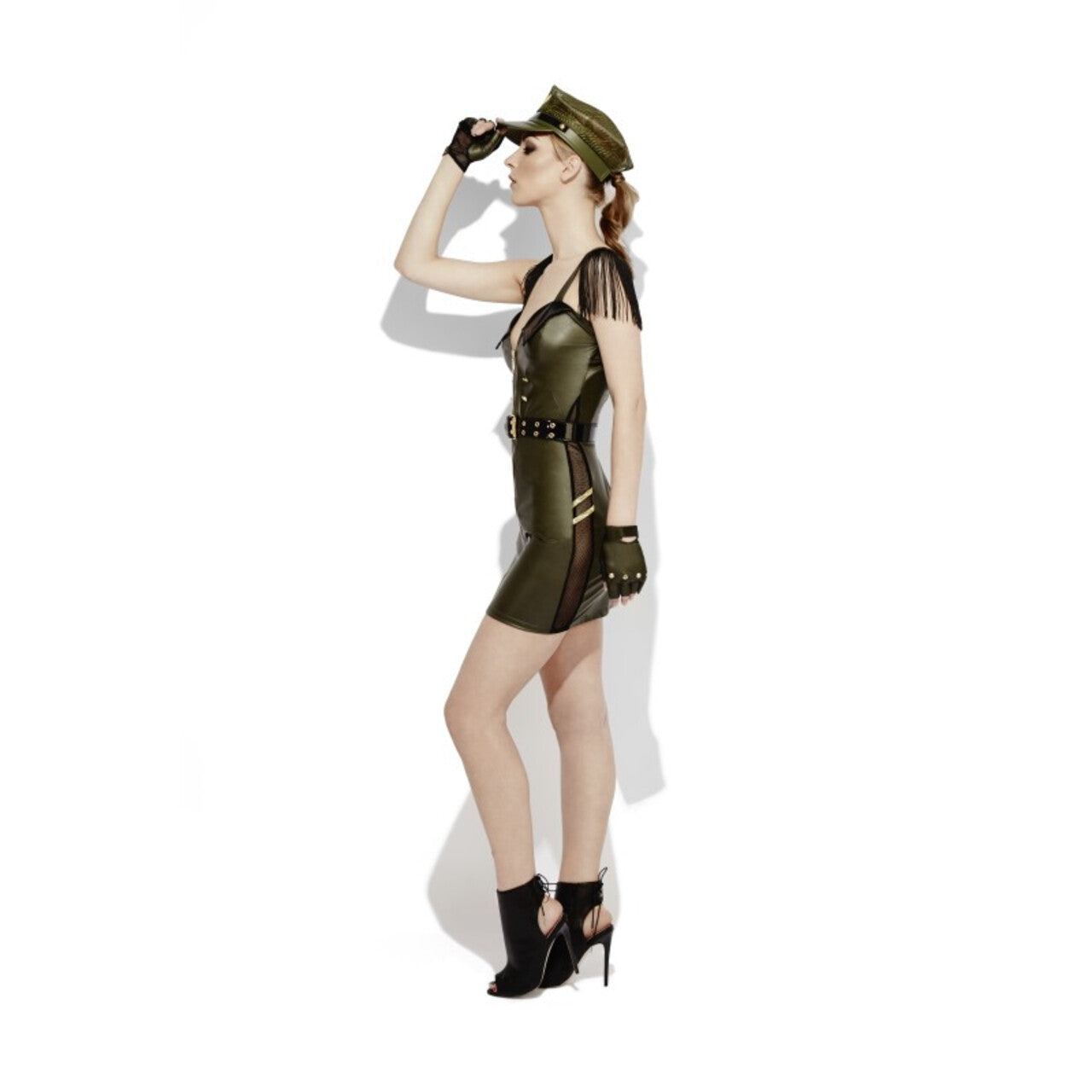 Op deze afbeelding zie je een Kostuums, van het merk Smiffy's. Erotische Militair Wetlook Jurk Vrouw