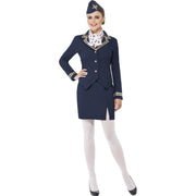 Op deze afbeelding zie je een Kostuums, van het merk Smiffy's. Stacey Stewardess Vrouw Kostuum