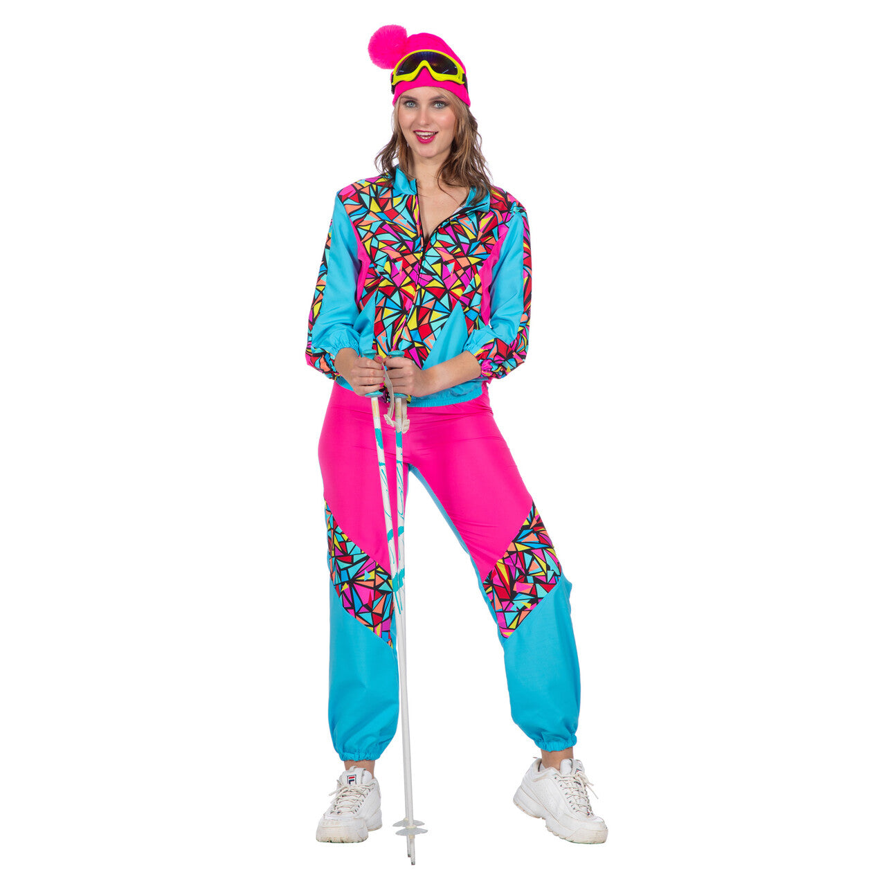 Op deze afbeelding zie je een Kostuums, van het merk Wilbers. Hippiejurkje Psychodelirium Vrouw