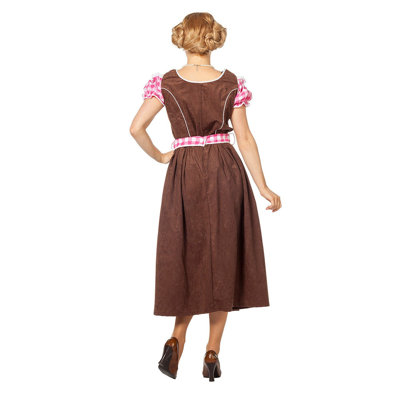 Op deze afbeelding zie je een Kostuums, van het merk Wilbers. Stube Dirndl Suedine Vrouw Kostuum