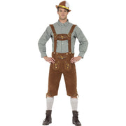 Op deze afbeelding zie je een Kostuums, van het merk Smiffy's. Luxe Beierse Lederhosen Met Hemd Hanz Man Kostuum