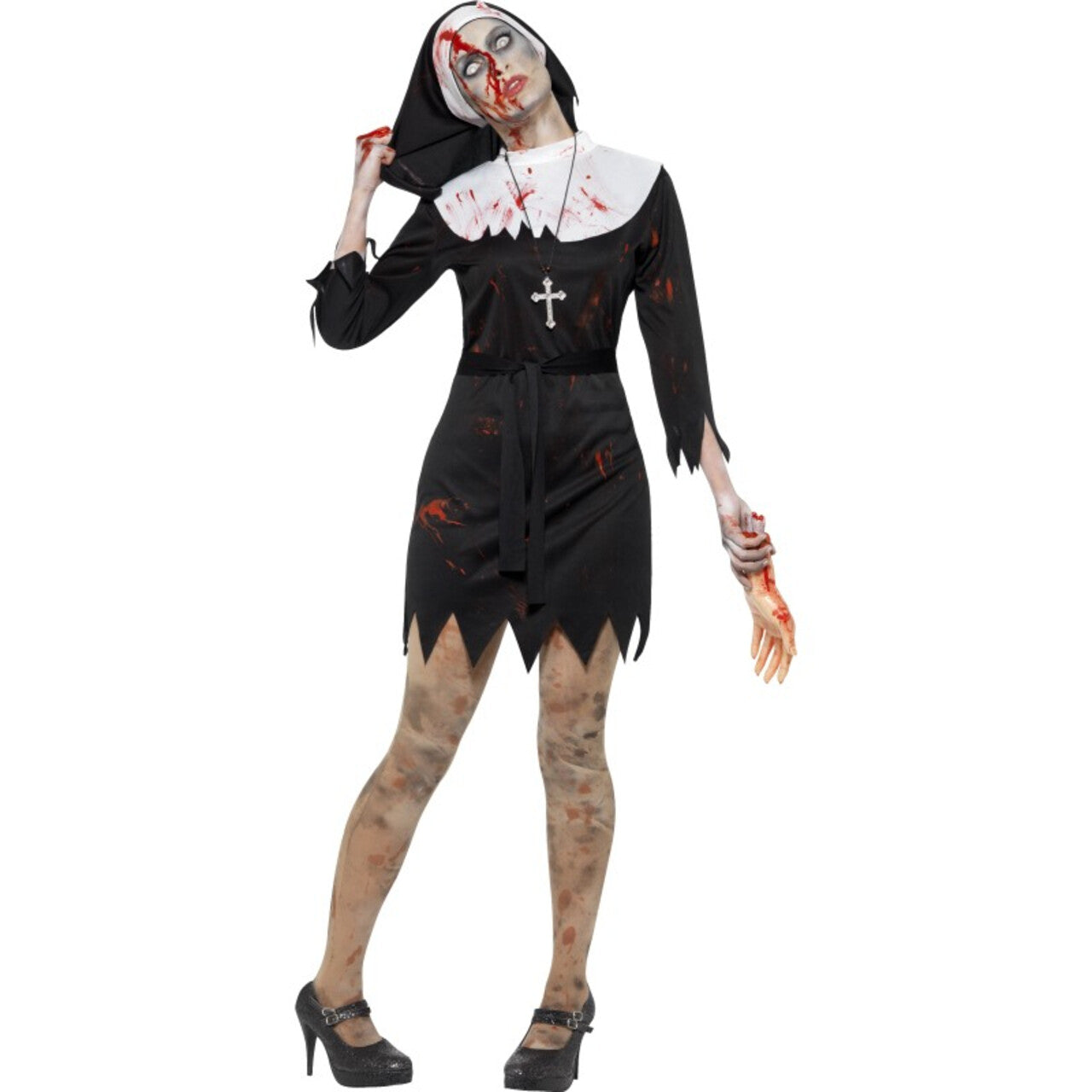 Op deze afbeelding zie je een Kostuums, van het merk Smiffy's. Zombie Non Carletta Vrouw Kostuum