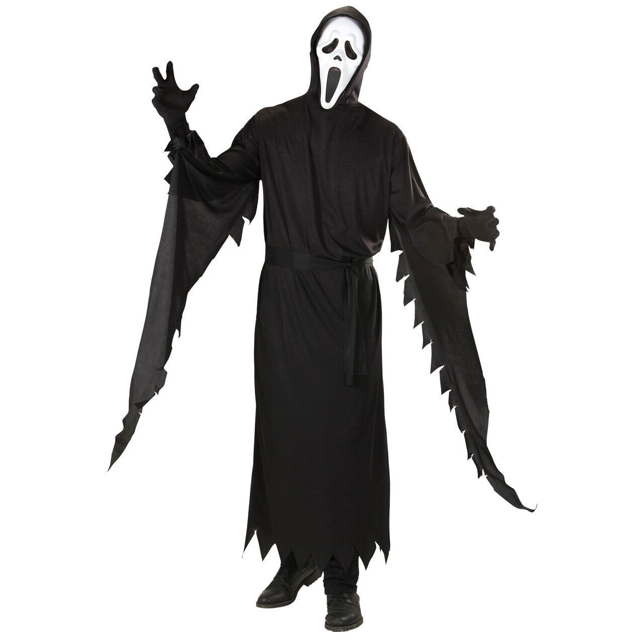 Op deze afbeelding zie je een Kostuums, van het merk Widmann. Screaming Ghost Man Kostuum
